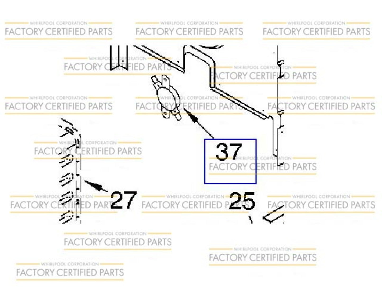 Whirlpool Limit Thermostat replacement part number WP9759242 at Right Choice Appliance Parts in Vancouver, BC.